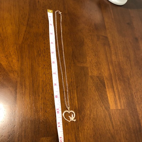 Rose Gold Tone Heart With Dove Pendant and Chain Pre-Owned - Picture 9 of 14